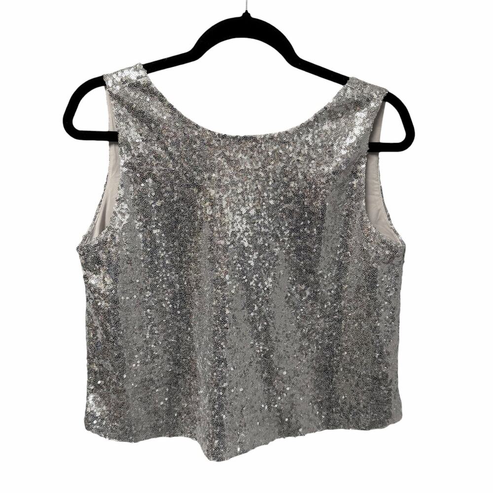 Zara Silver Sequin Tank Top